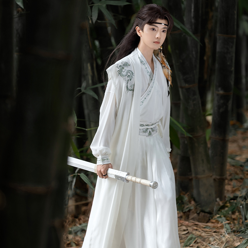 暮游记「潜龙」原创古装新款宋制汉服男交领武侠酷飒国风刺绣套装