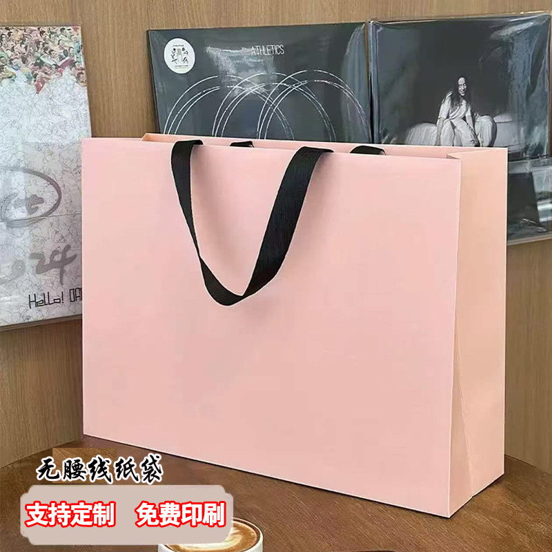 服装店手提卡纸袋定制印logo高级礼品购物袋子男女装衣服鞋盒店用