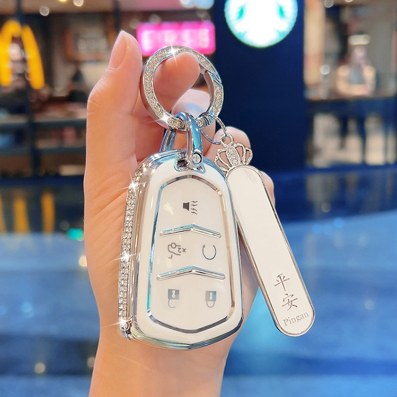 凯迪拉克CT6钥匙套XT5精致ATS-L高端XTS轻奢XT6车饰XT4简约潮流扣