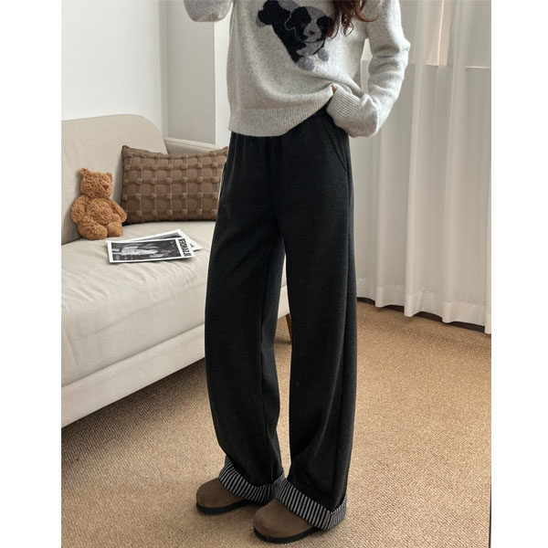 加绒加厚毛呢阔腿裤女2026新款流行爆款休闲裤宽松显瘦垂感直筒裤,女装/女士精品,大码裤装,淘宝优惠券,粉丝福利购,淘宝优惠卷