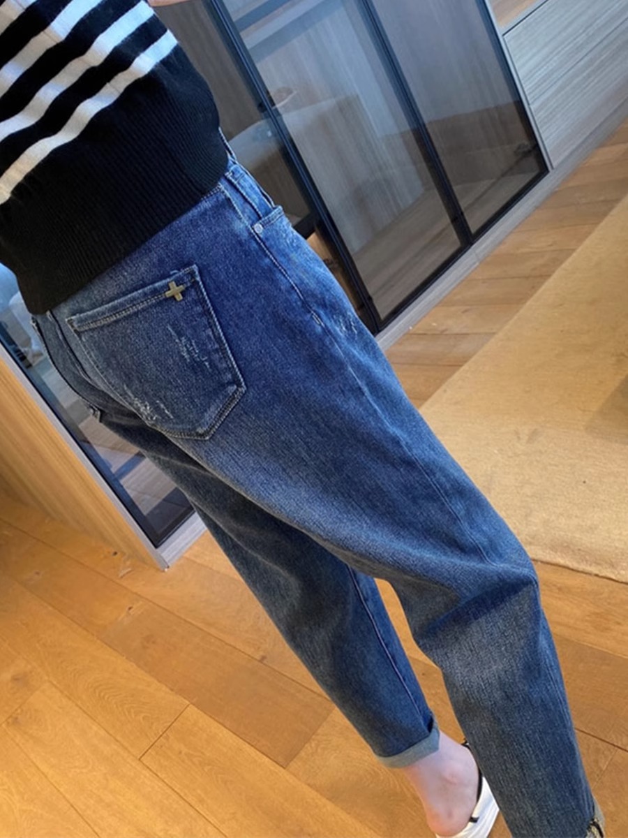 大码女装胖妹妹mm复古哈伦牛仔直筒秋季宽松显瘦老爹烟管裤200斤,女装/女士精品,大码裤装,淘宝优惠券,粉丝福利购,淘宝优惠卷