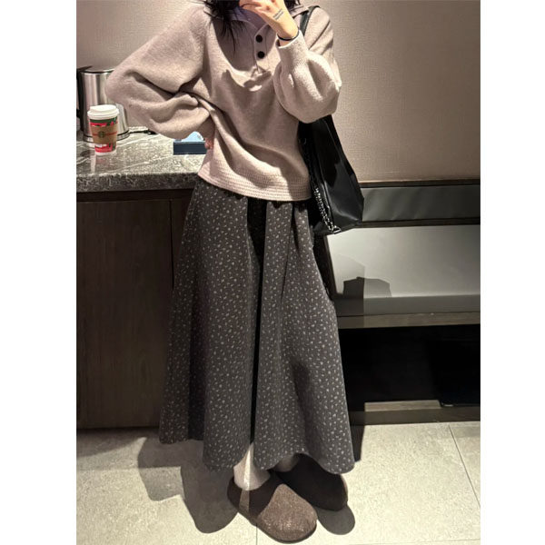 碎花半身裙女秋冬流行爆款毛呢裙2026新款梨形身材遮胯显瘦伞裙子,女装/女士精品,大码半身裙,淘宝优惠券,粉丝福利购,淘宝优惠卷