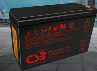 CSB蓄电池UPS12360 7 F2 12V360W 阀控式密封蓄电池电梯电源ups