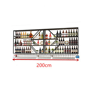 新现代简约吧台酒架酒柜壁挂餐厅饭店墙上悬挂酒杯置物架红酒展促