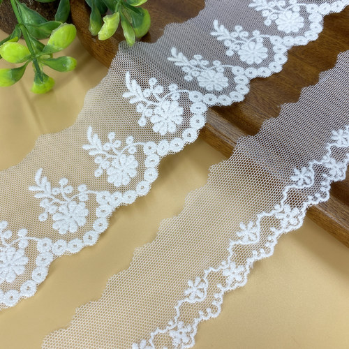 洛丽塔褶子花卉米白色蕾丝花边沙发靠垫坐垫装饰拼接宽边辅料