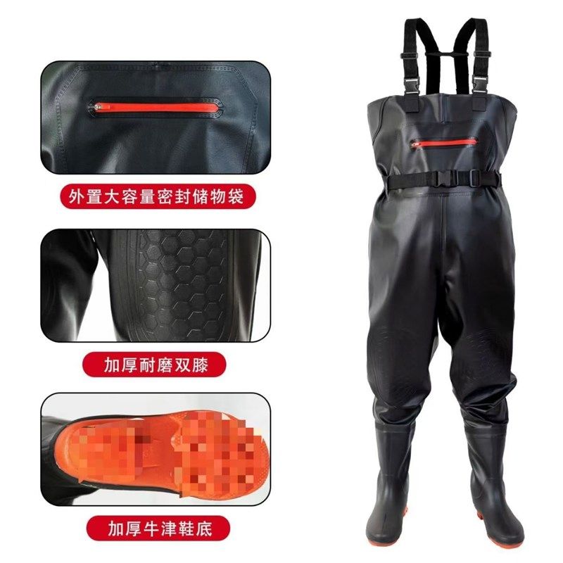 爆款全牛筋下水裤加厚耐磨防水裤下半身连体雨裤全身皮叉裤捕鱼挖,户外/登山/野营/旅行用品,钓鱼服,淘宝优惠券,粉丝福利购,淘宝优惠卷