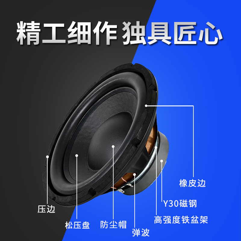 低音喇叭6寸8寸10寸组装小喇叭