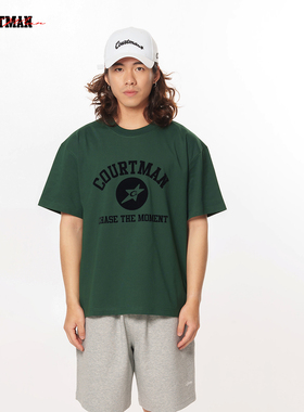 COURTMAN野球帝 运动休闲T恤男女同款美式投篮服篮球短袖潮流百搭