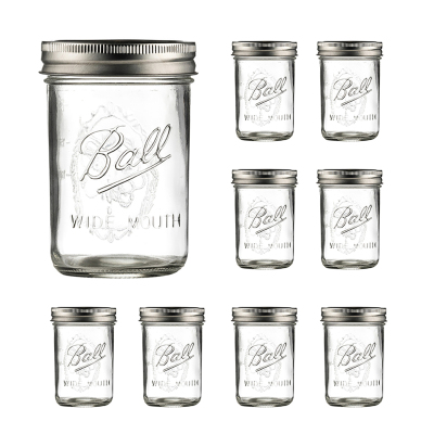 【梅森生活家】美国ball梅森罐8oz标口玻璃密封罐沙拉酸奶燕麦杯