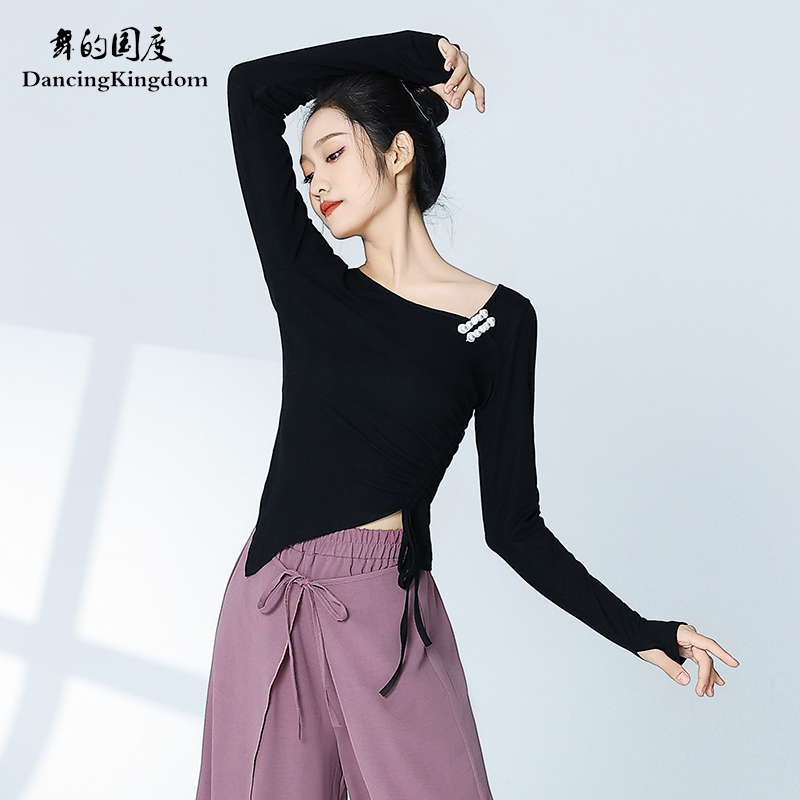 舞的國(guó)度現(xiàn)代舞蹈服女飄逸練功服形體成人顯瘦上衣古典藝考演出服