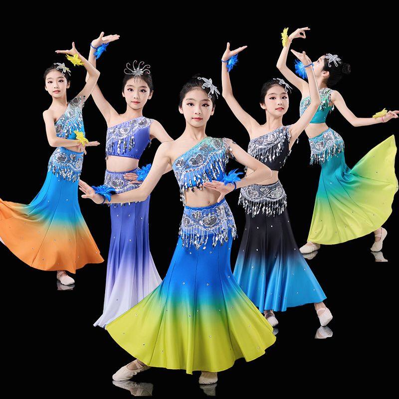 新款儿童傣族舞蹈演出服