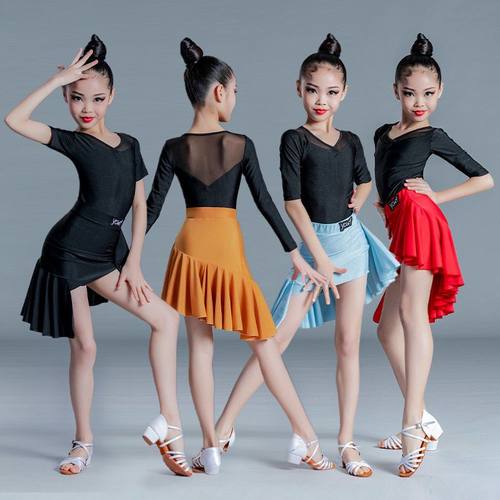 拉丁舞服装女童舞蹈练功