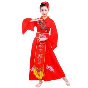 2023年新款东北大秧歌服装女款戏服夏季雪纺秧歌服喜庆秧歌服