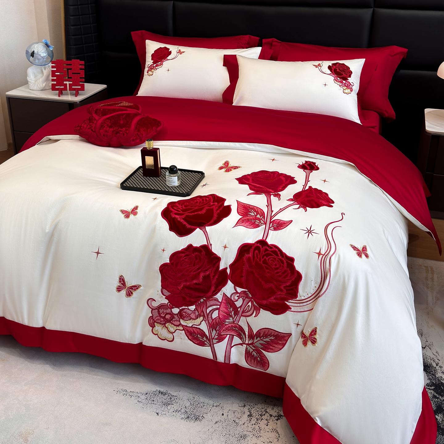 小红书推荐少女心纯棉结婚四件套