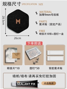 饰照片挂墙相框组合墙上相册墙创意毛毡相片墙 北欧照片墙免打孔装