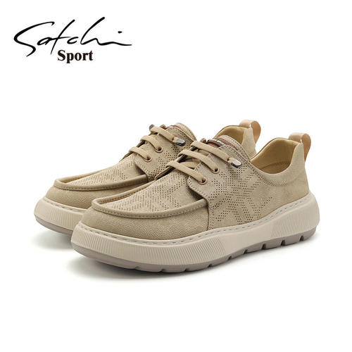 Satchi Sport/沙驰运动男透气休闲鞋户外一脚蹬舒适轻盈乐福布鞋