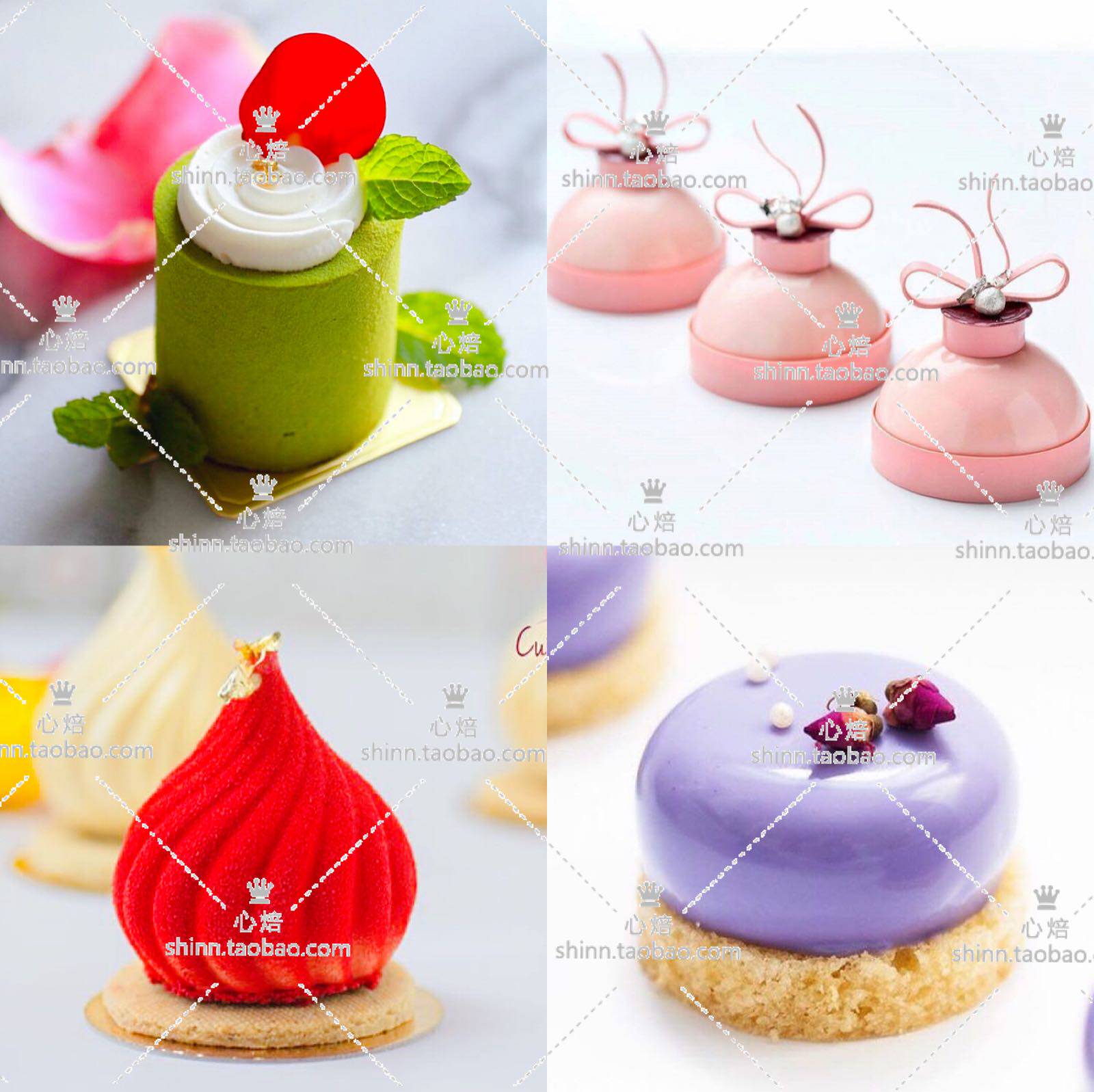 包邮法式西点意大利蛋糕布丁巧克力模具圆形方形半圆慕斯硅胶