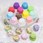 粉 4.4心焙100个杯子蛋糕围边卷边马芬麦芬纸杯卷口杯金 白 包邮