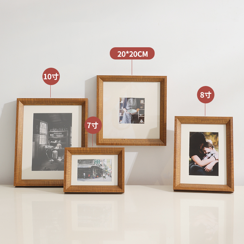 相框定制ins风摆台挂墙实木质