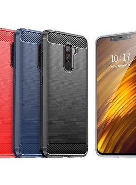 适用小米Pocophone F1手机壳小米F1保护套拉丝纹防滑全包防摔软壳