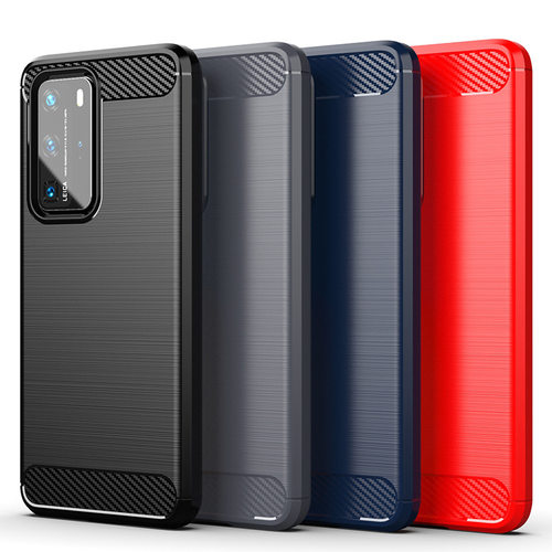 适用华为P40/P40Pro手机壳P40Pro+保护套全包P10Lite/Nova青春版通用纯色简约拉丝防滑防摔保护软壳套