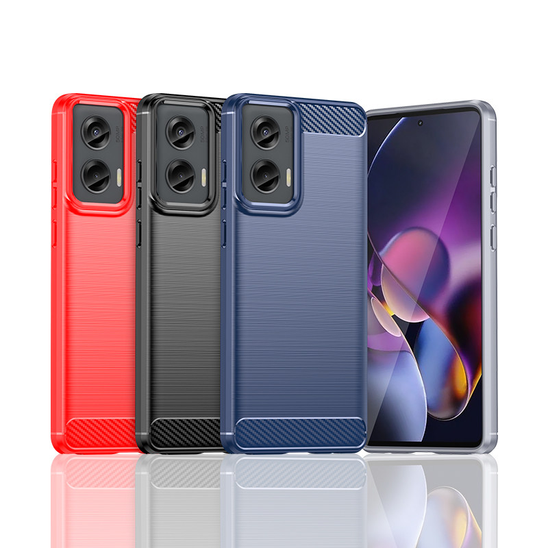 适用Moto G Stylus 5G 2024手机壳Motorola纯色简约拉丝碳纤维纹防滑防指纹全包边防摔保护套软壳