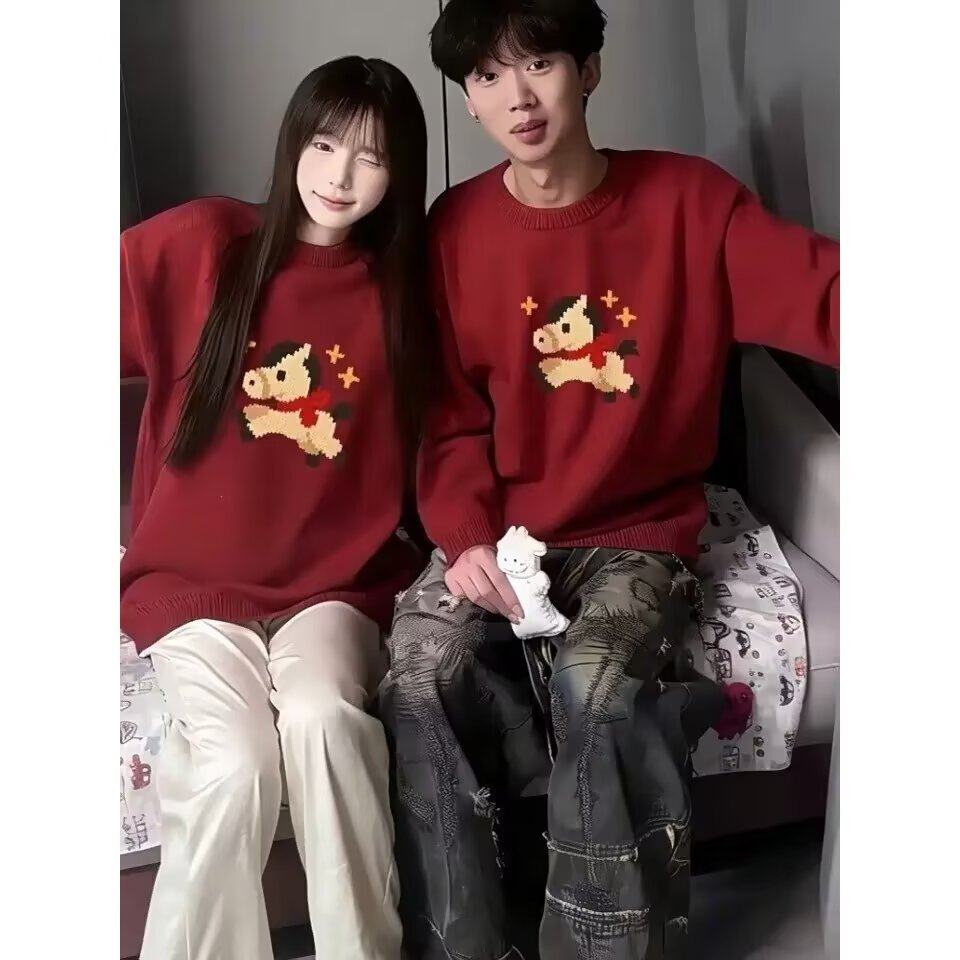 奥特莱斯订单撤回外贸尾货毛衣魔方男女款圆领套头慵懒感秋冬卡通,男装,大码上装,淘宝优惠券,粉丝福利购,淘宝优惠卷