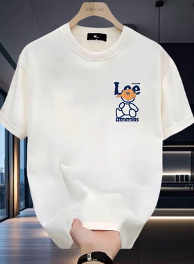 奥特莱斯订单撤回外贸尾货美式潮牌大牌短袖T恤男女情侣装纯棉ins