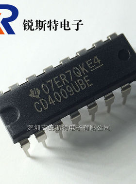 CD4009UBE 全新原装 TI 正品 CD4009 直插DIP-16