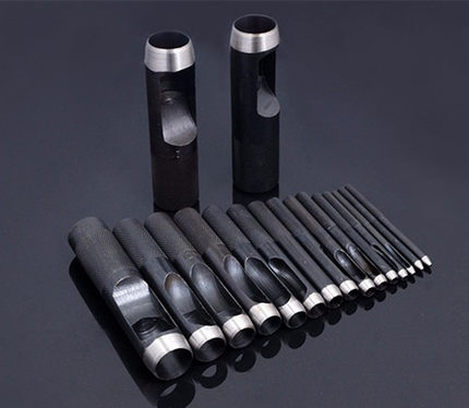 德国钢铬钒钢冲头黑色皮带打孔器皮带冲子1-25mm皮革打孔器圆形铳