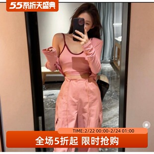 五折福利。  高腰显瘦抽绳洋气百搭束口工装裤简约气质宽松休闲裤