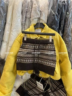 宽松慵懒风软糯毛衣裙 韩版 泡菜订制毛球松紧腰半身裙2025冬季 新款