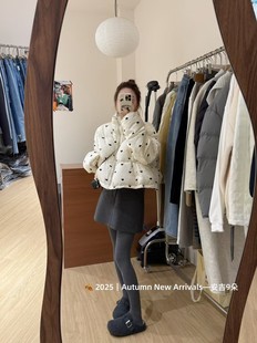 宽松休闲爱心波点短款 韩版 羽绒服外套女潮 新款 韩国东大门2025冬季