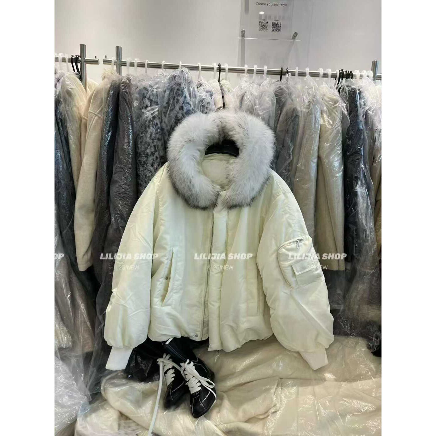 年底五折福利。  泡菜定制加厚保暖羽绒服内胆外套韩版连帽派克服