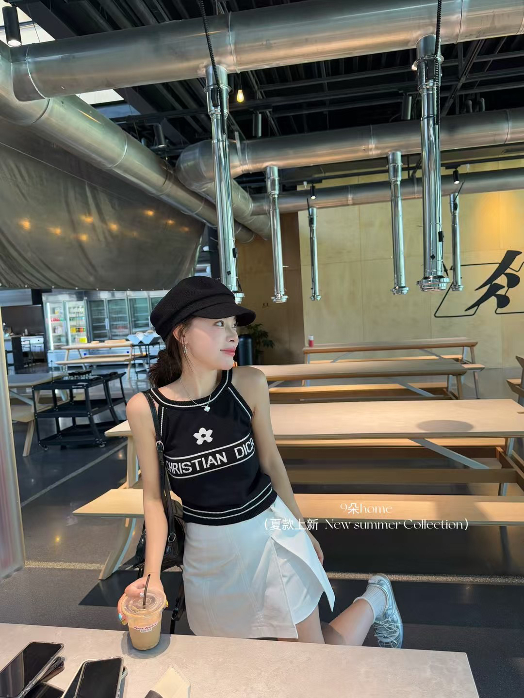 2025夏季新款拼色字母百搭无袖针织衫女洋气辣妹小个子洋气背心潮