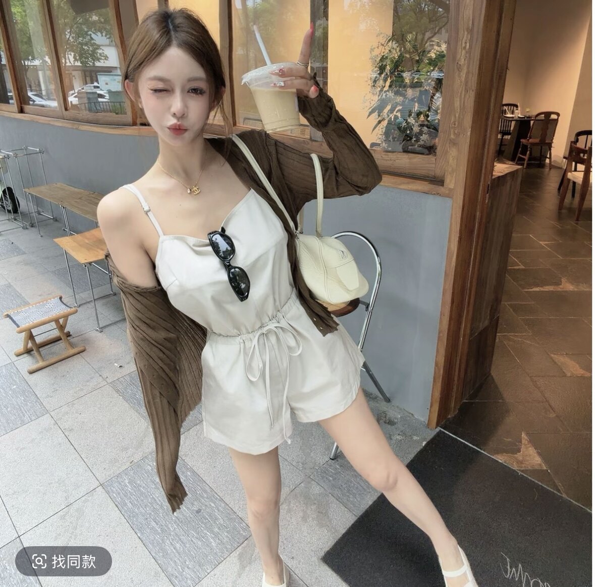 露思同款连体工装裤女2026夏季新款百搭时尚收腰显瘦背带连体裤潮