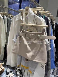 配腰带西装 正品 百搭高腰显瘦a字版 韩版 半身裙潮 实拍2026春夏新款