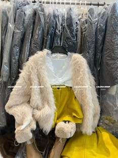 宽松慵懒风软糯奶fufu温柔风毛茸茸针织衫 韩版 毛衣潮 新款 2025冬季