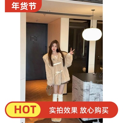 年底五折福利。    泡菜定制加厚保暖上羊毛短外套韩版大翻领外套