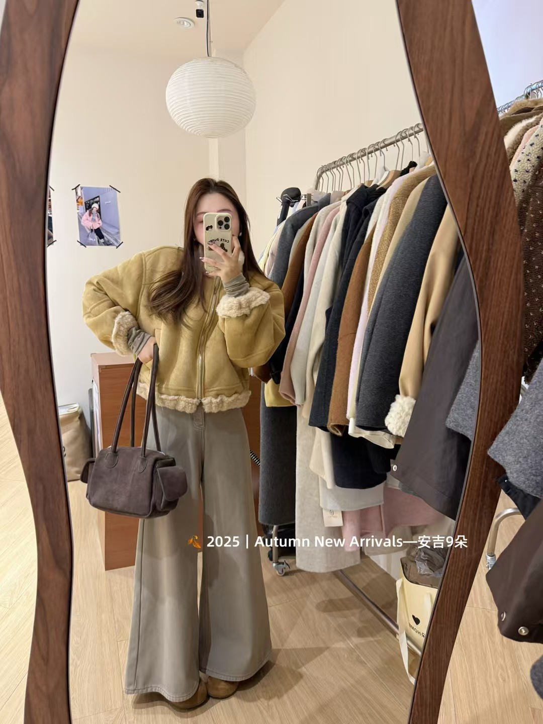 韩国东大门2025冬季新款韩版宽松休闲立领长袖皮毛一体外套女上衣