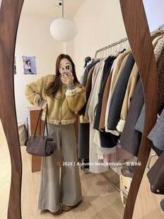 宽松休闲立领长袖 韩版 皮毛一体外套女上衣 新款 韩国东大门2025冬季