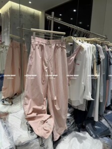 正品实拍2026夏季韩版时尚百搭宽松显瘦设计感小众格纹休闲裤女潮