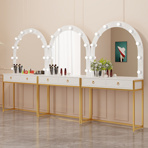 影楼梳妆台卧室现代简约收纳镜子