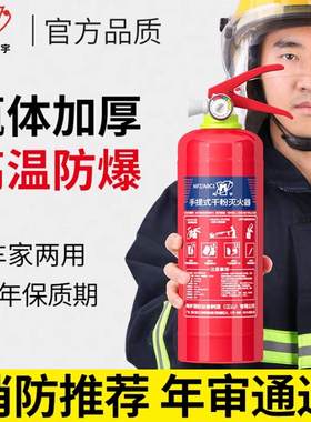 车载灭火器车用1KG家用2KG手提干粉国标小汽车年检年审私家车桥车
