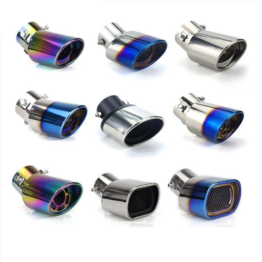 弯款尾喉排气管尾喉通用排气不锈钢尾气罩排气筒响尾器消声器改装