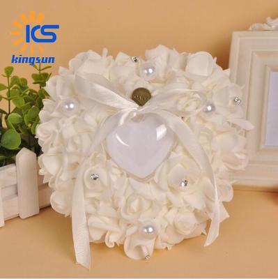 珍珠泡沫心形蛋糕戒指婚庆用品