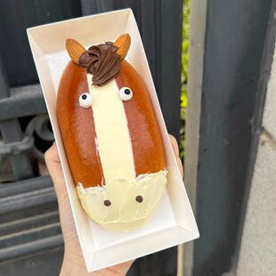 网红牛马奶油牛马精神面包盒子奶油蛋糕长方形白盒三明治西点烘焙