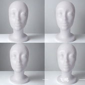 泡沫模特头毛娘打包专用头模可插针帽子围巾放置头模cos假发支撑