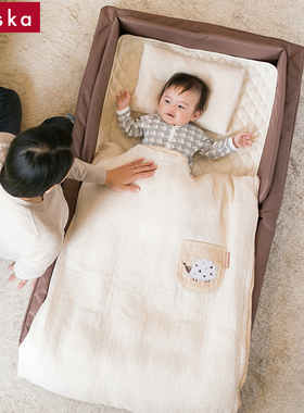 farska日本生态棉婴儿床日式多功能生态棉可携带箱包手提床床垫