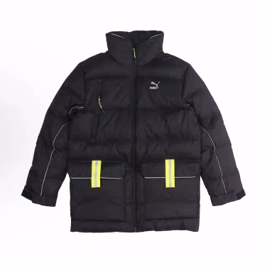 PUMA彪马 反光立领轻量保暖 羽绒服 男款 黑色